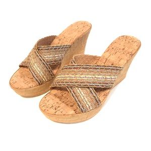 Italian Shoemakers Cork Sandal Size 8